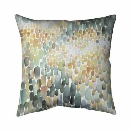 BEGIN HOME DECOR 26 x 26 in. Cluster of Circles-Double Sided Print Indoor Pillow 5541-2626-AB91